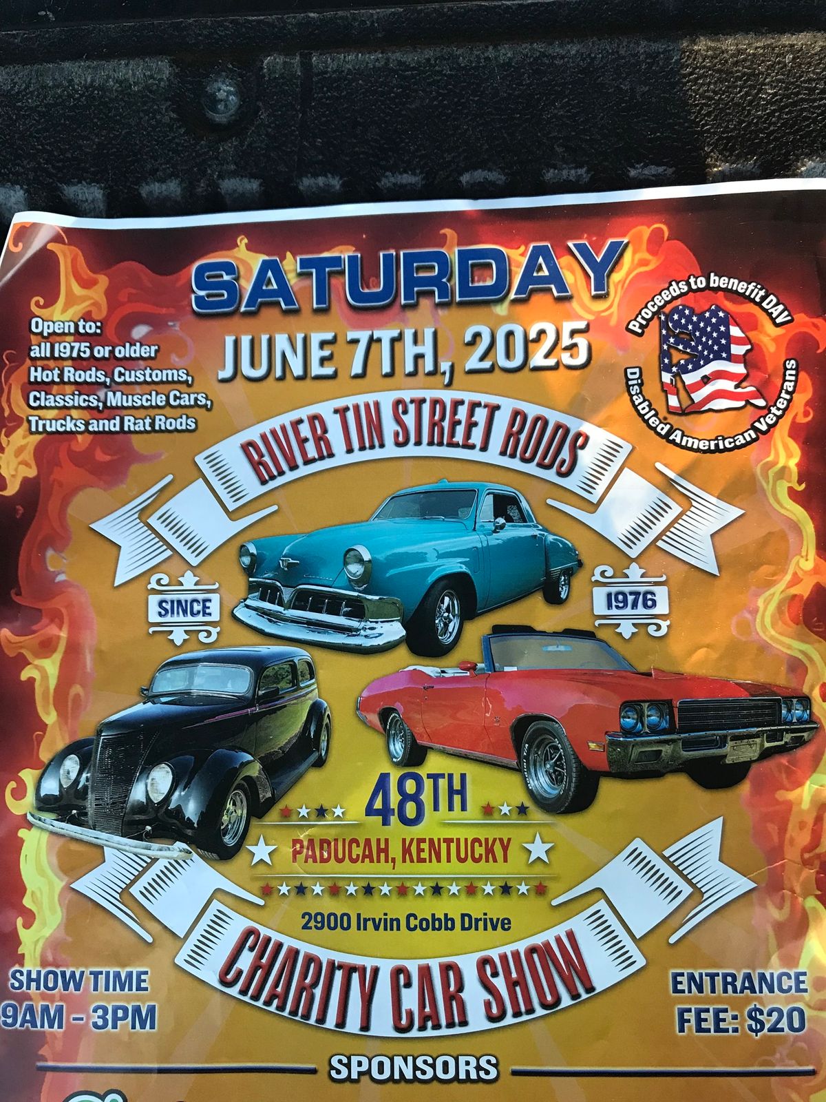 48th Charity Car Show - Saturday June 7th - Paducah, KY