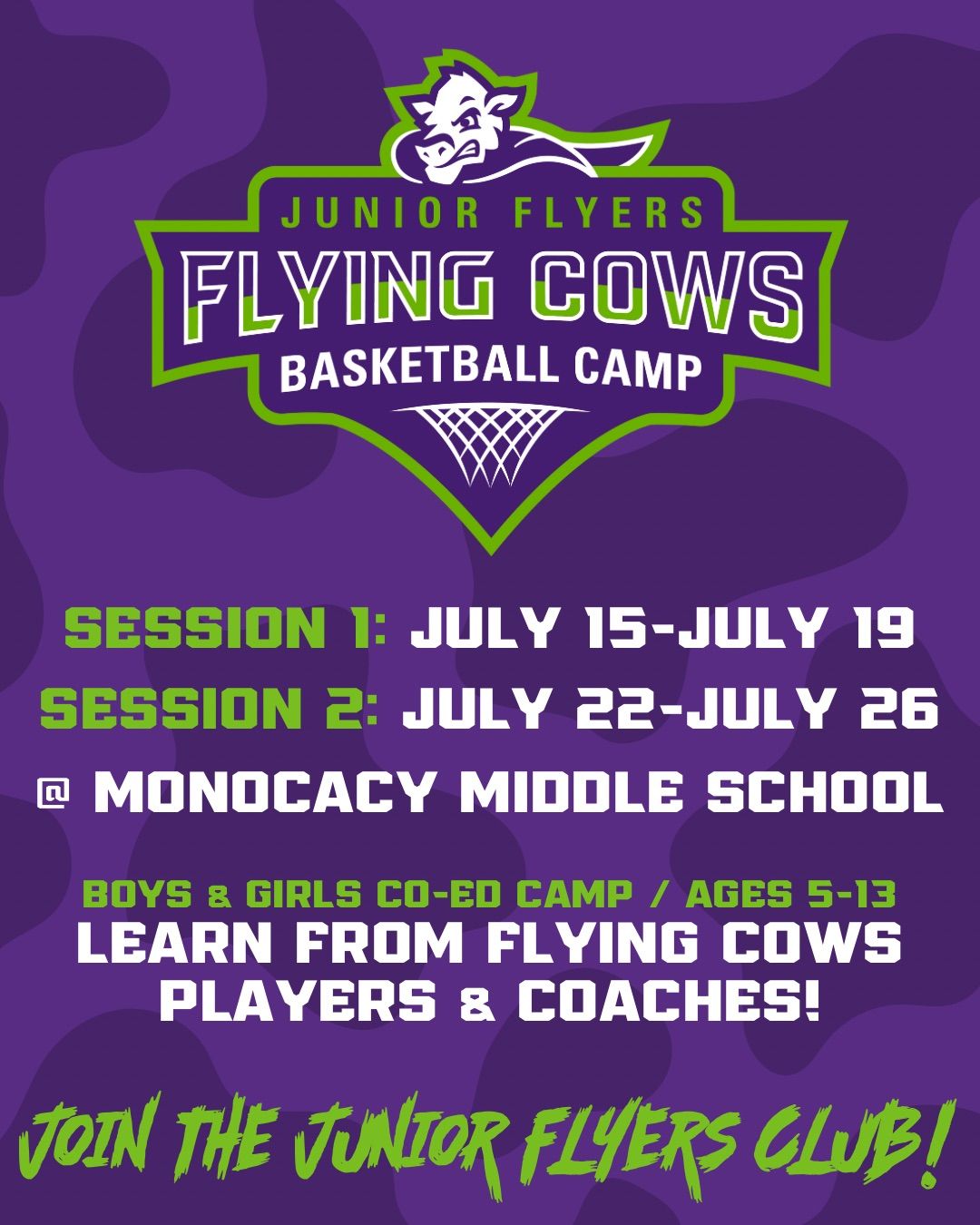 Flying Cows Junior Flyers Youth Basketball Camp