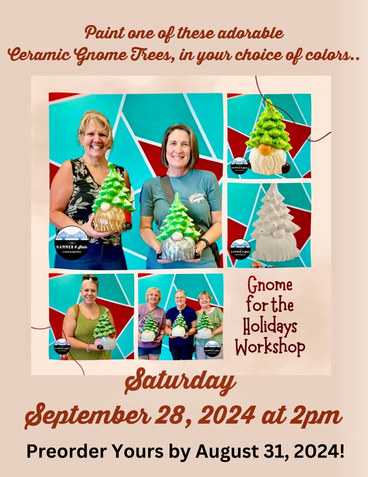 Gnome Tree Ceramic Workshop!