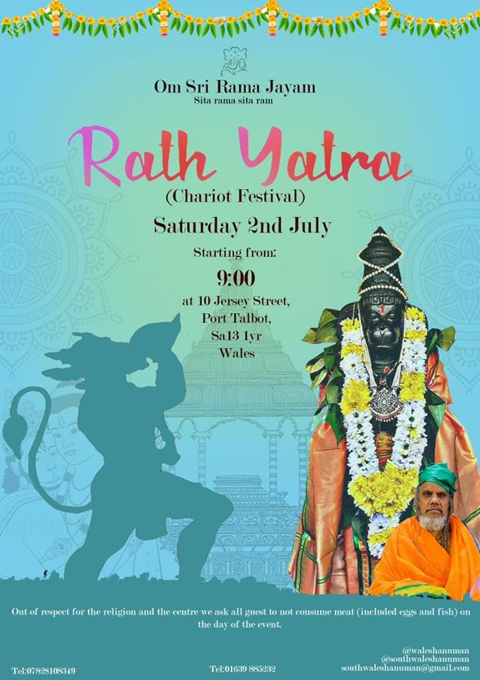 Wales Hanuman Chariot Festival (Rath Yatra), 10 Jersey Street, Port ...