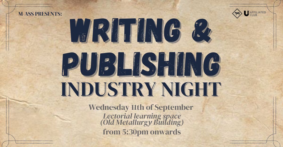 WRITING AND PUBLISHING INDUSTRY NIGHT