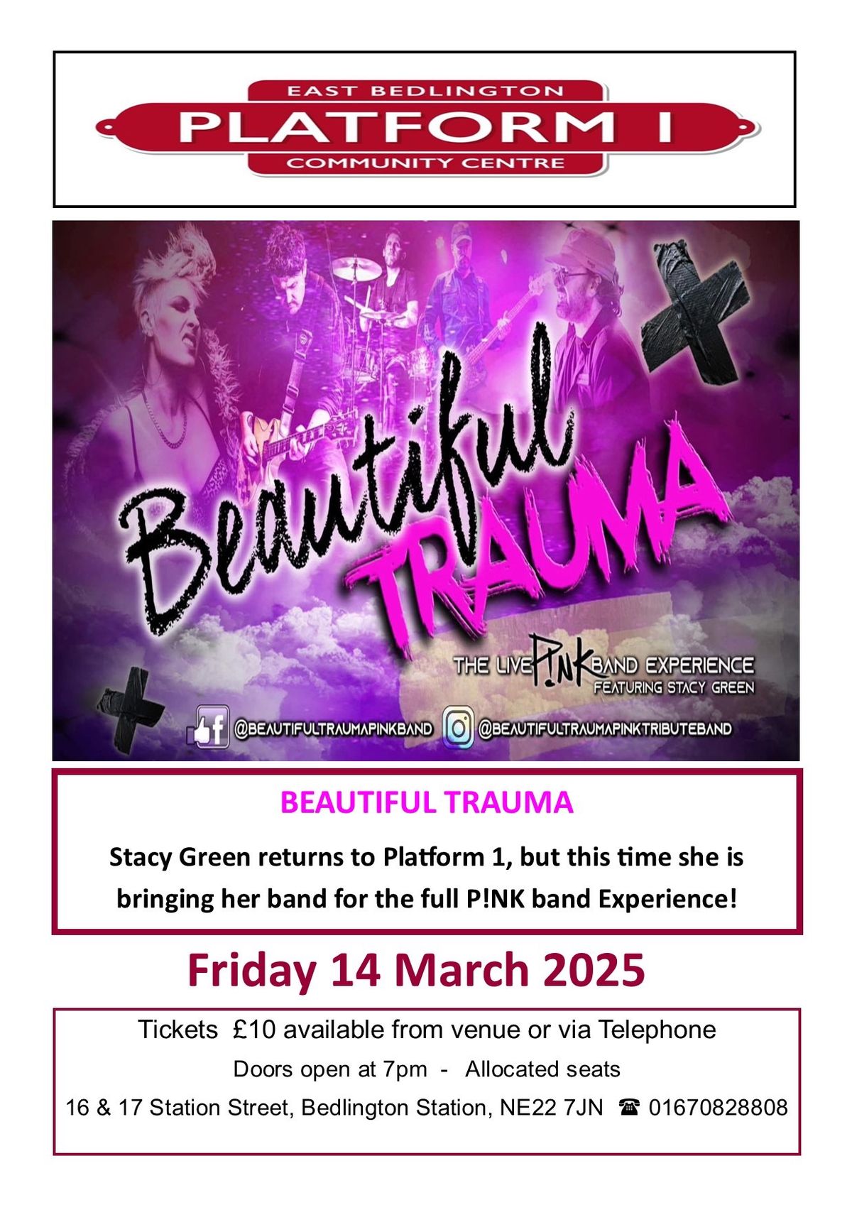 beautiful Trauma - P!nk Band experience with Stacy Green