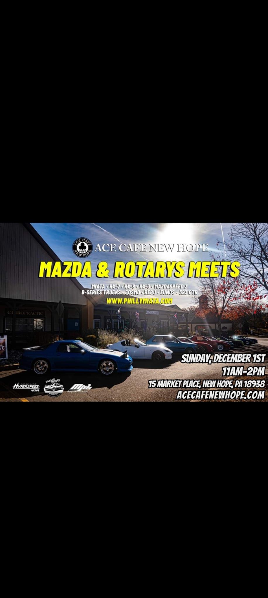 Mazda & Rotary Power meetup, Co-Host With PHILLYMIATA.com. Every 1st Sunday of the Month 