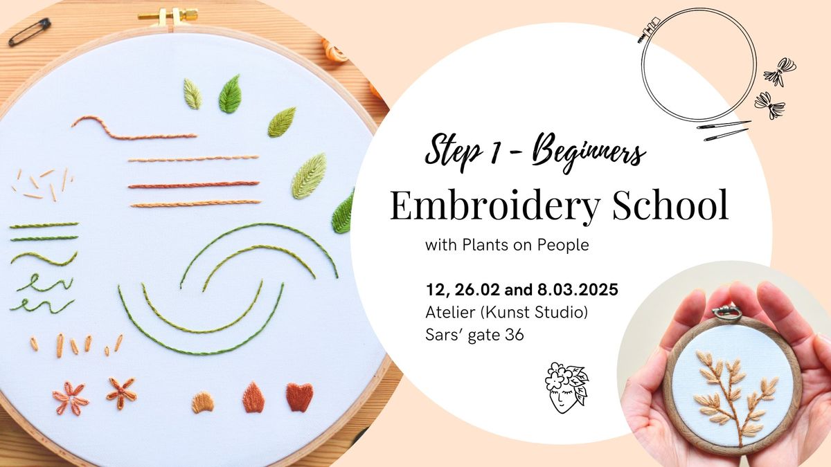 Embroidery School in Oslo - Step 1: Beginners