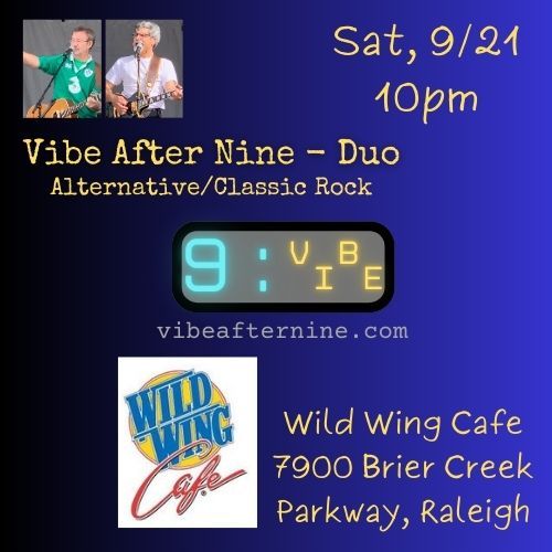 Live Music by Vibe After Nine - DUO at Wild Wing Cafe