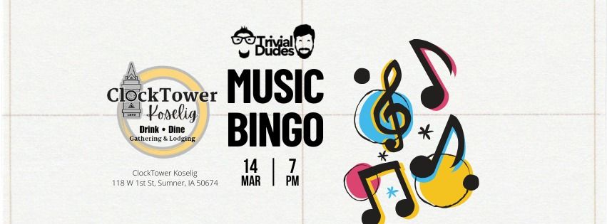 Music Bingo at Clocktower Koselig