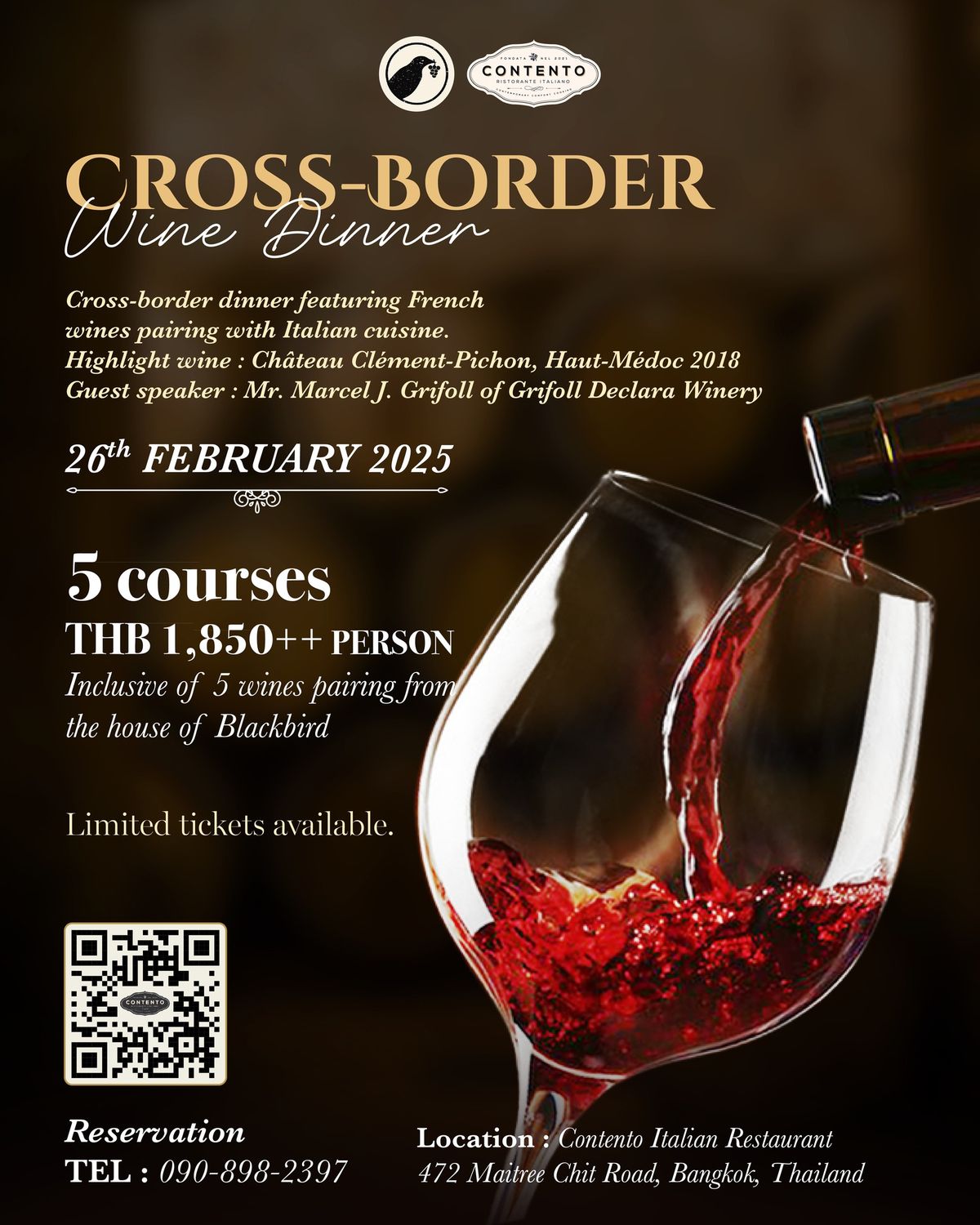 Cross-Border Wine Dinner @Contento