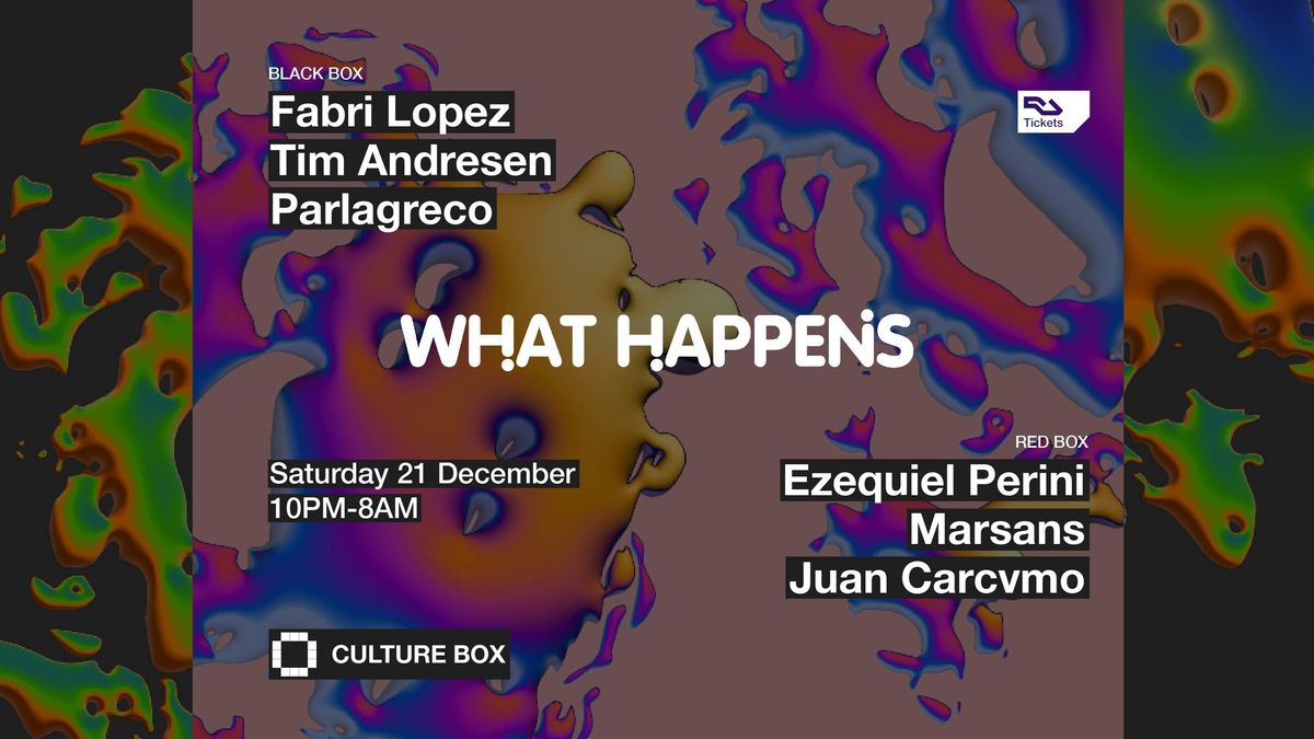 What Happens: Fabri Lopez \/ Tim Andresen \/ Parlagreco \/ Ezequiel Perini \/ Marsans \/ Juan Carcvmo