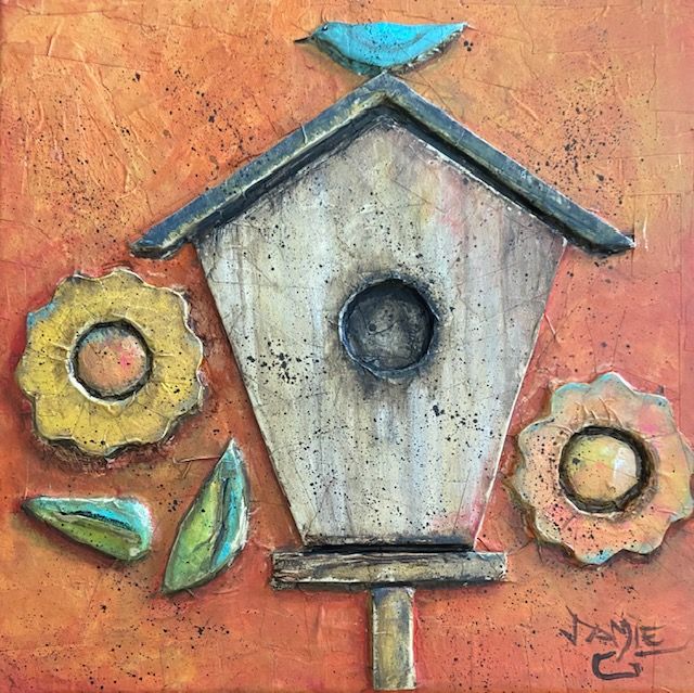 Mix Media Birdhouse 