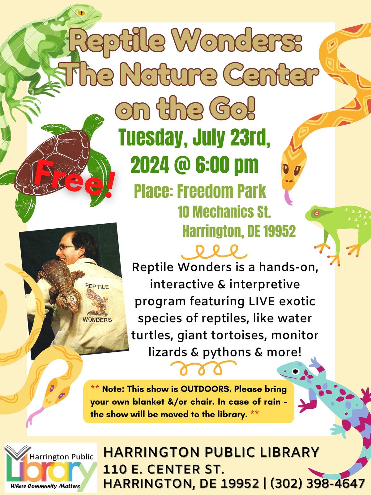 Reptile Wonders: The Nature Center on the Go! \ud83d\udc0d\ud83e\udd8e [Live @ Freedom Park]