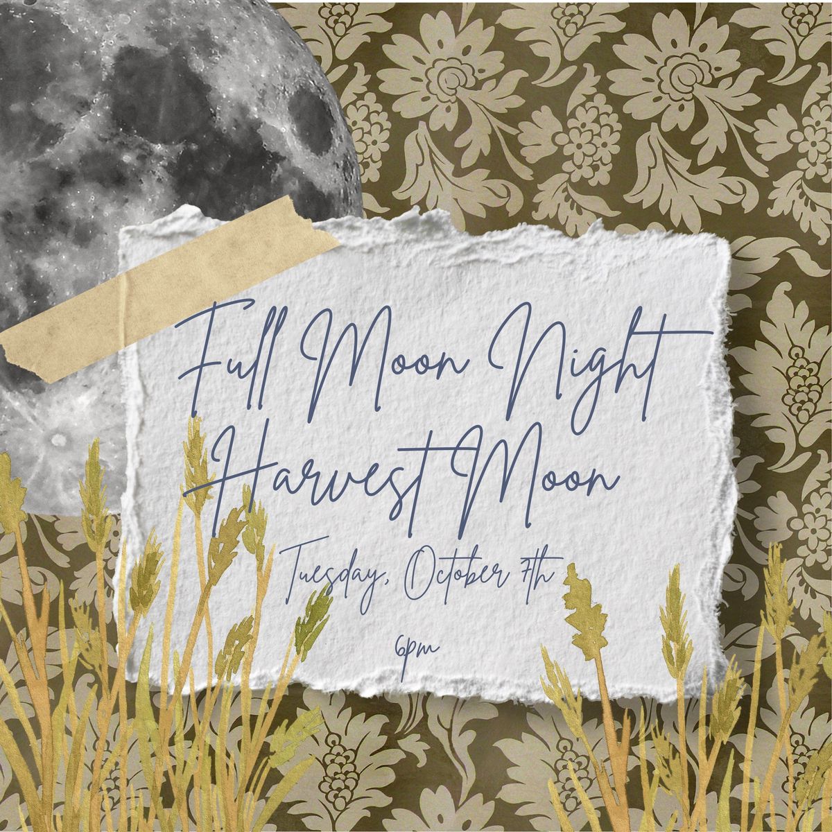 October Full Moon Night: Harvest Moon 