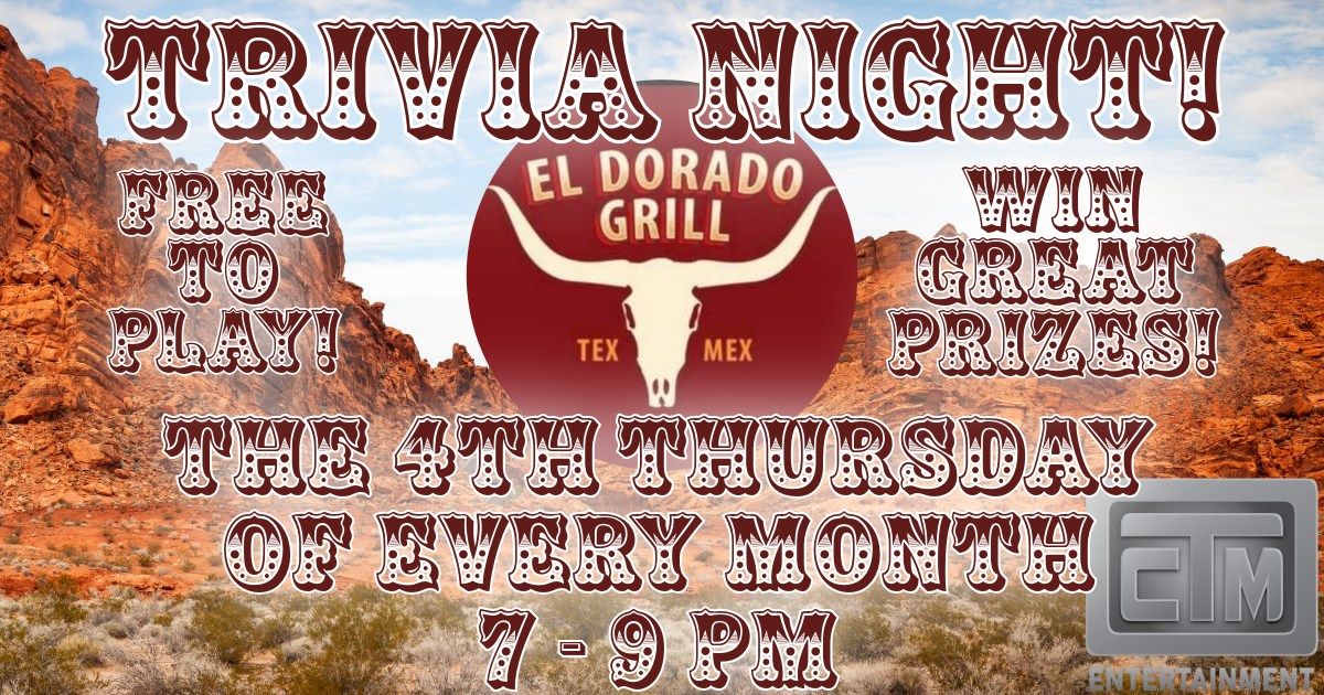 Trivia Night! @ El Dorado Grill in Wise, VA, presented by CTM Entertainment