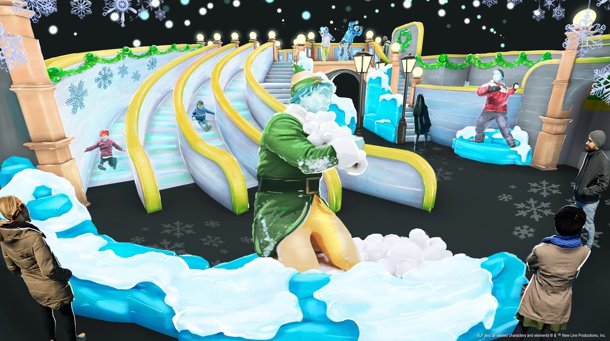 Gaylord Palms ICE! exhibit featuring "Elf"