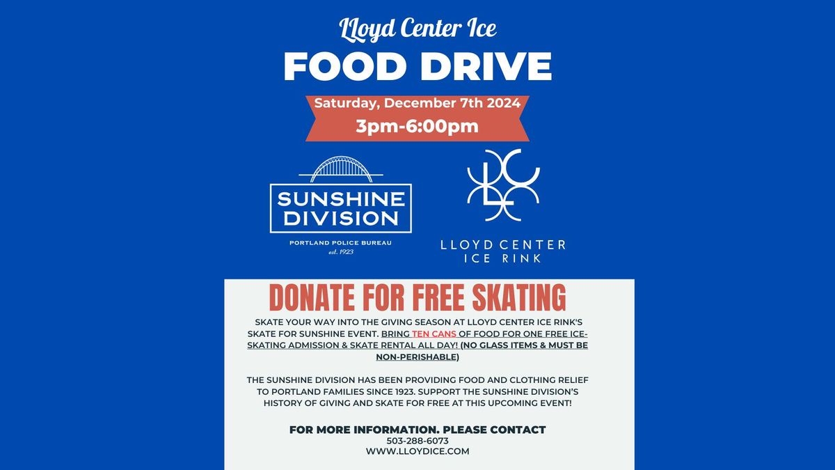 Donate to Skate: Food Drive