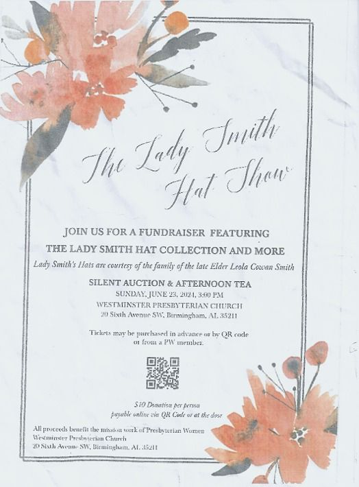 The Lady Smith Hat Show ~ Silent Auction and Afternoon Tea