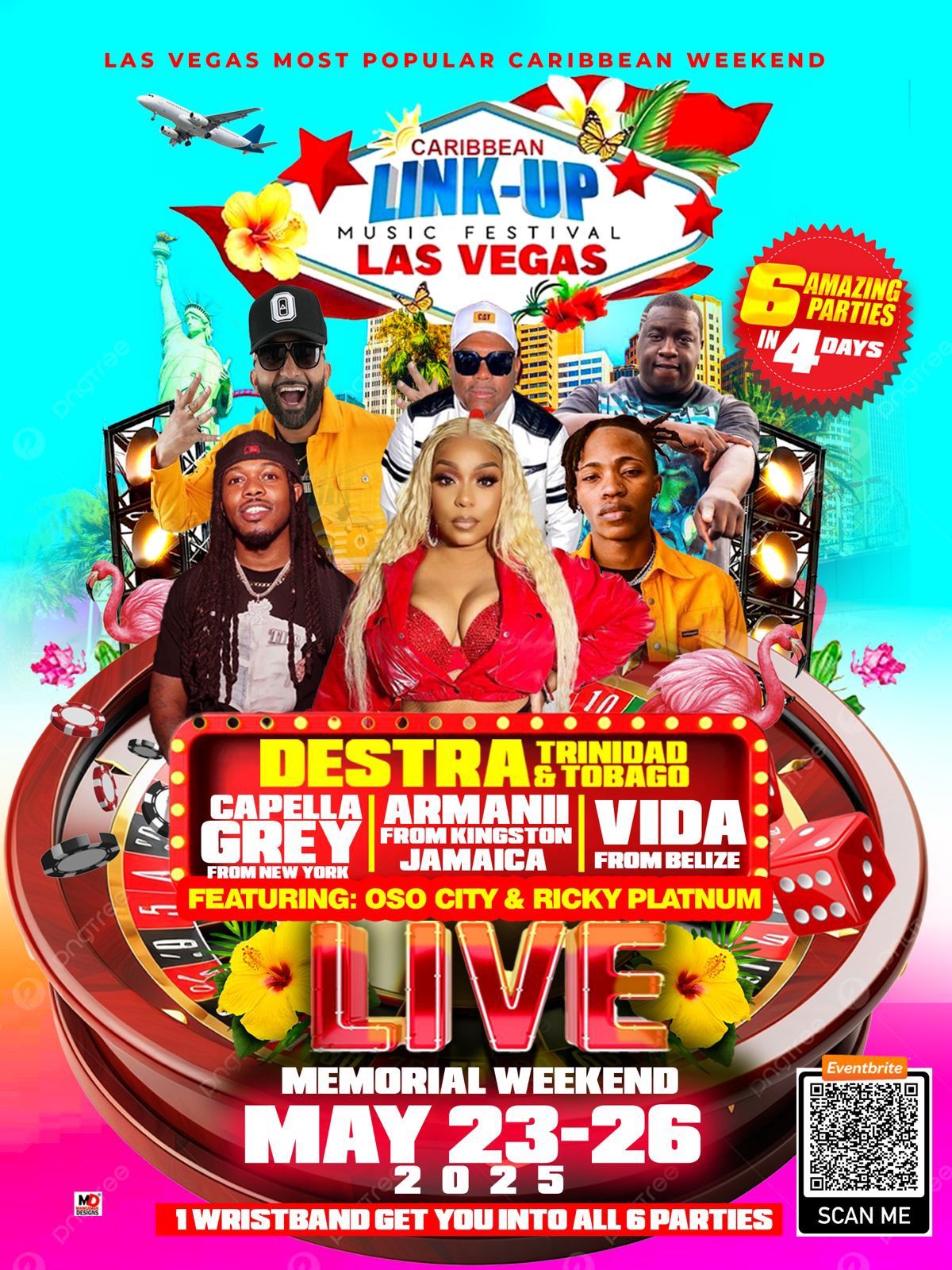 LAS VEGAS 5TH ANNUAL CARIBBEAN LINK UP RETURNS MEMORIAL WKND WITH 6 AMAZING PARTIES IN 4 DAYS 