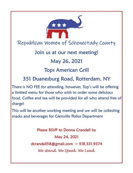May Meeting Tickets Zoeken Schenectady 26 May 2021 Events May 5th 2022 Schenectady County