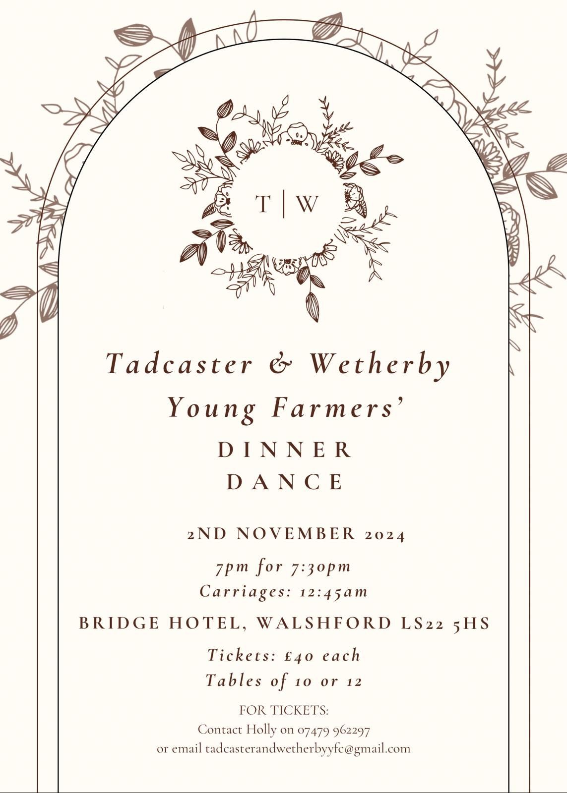 Tadcaster & Wetherby Young Farmers Dinner Dance