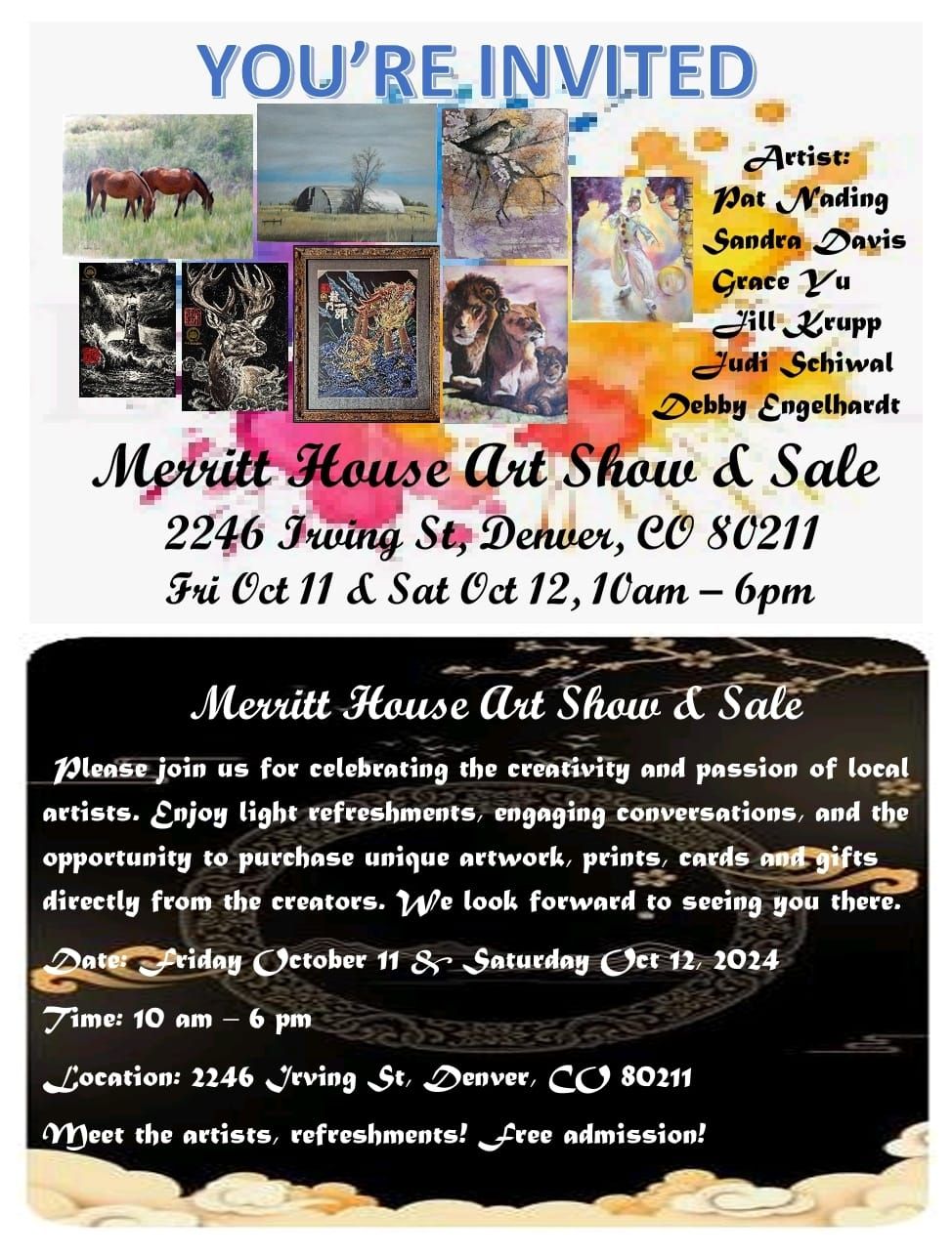 MERRITT HOUSE Art Show and Sale