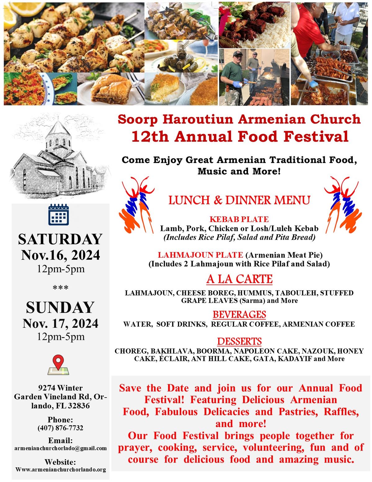 ARMENIAN FOOD FESTIVAL Continues....