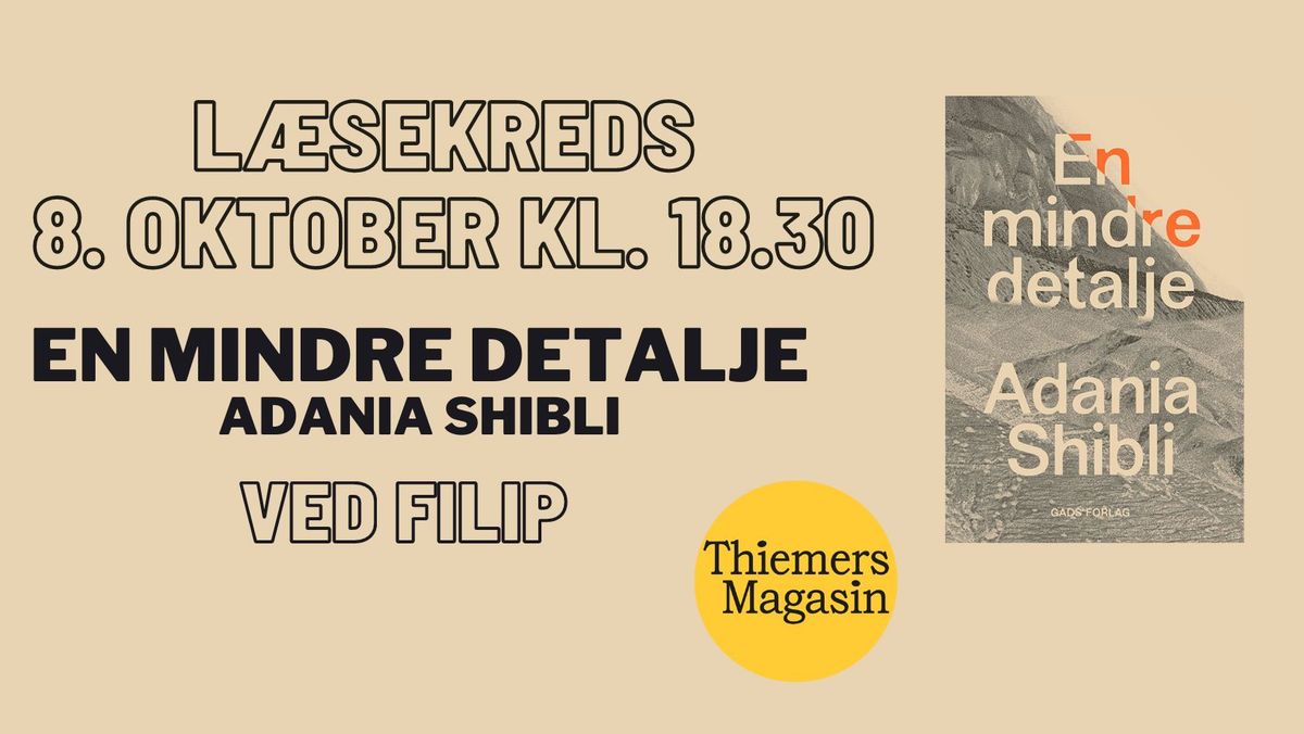 L\u00e6sekreds ved Filip: 'En mindre detalje' af Adania Shibli