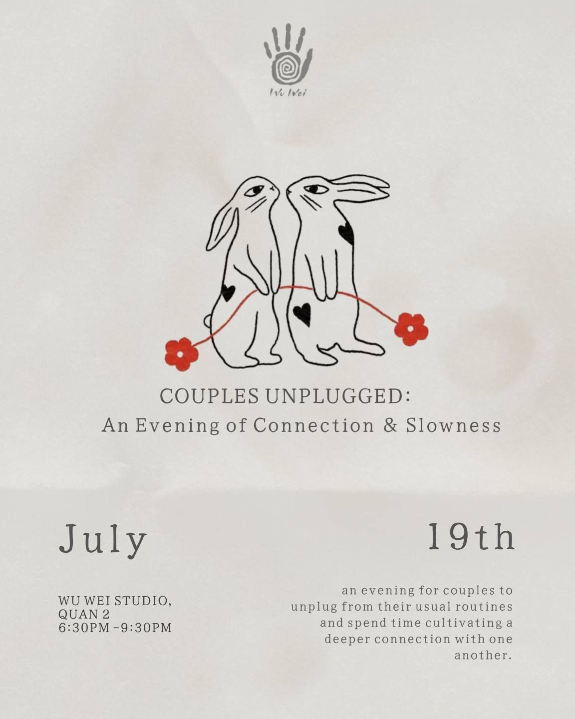 Couples unplugged: An evening of Connection & Slowness