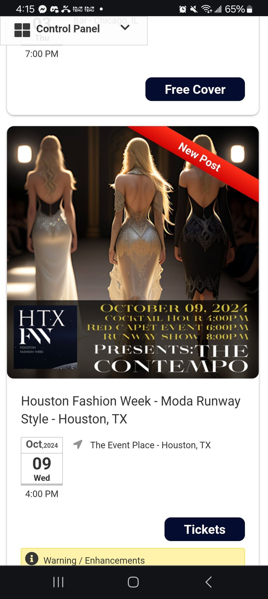 the Contempo "ready to wear" runway show