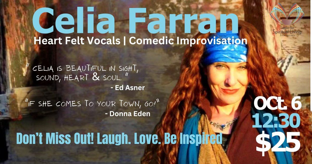 An Afternoon with Celia Farran: Music, Comedy, and Inspiration