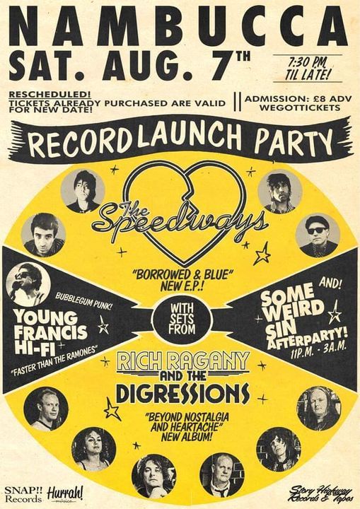 The Speedways + Rich Ragany & the Digressions + Young Francis Hi Fi + SWS late night party