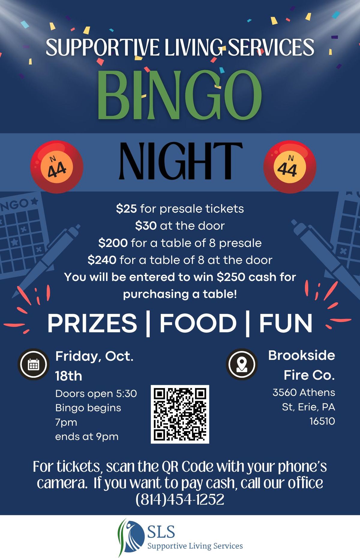 Supportive Living Services Bingo Fundraiser