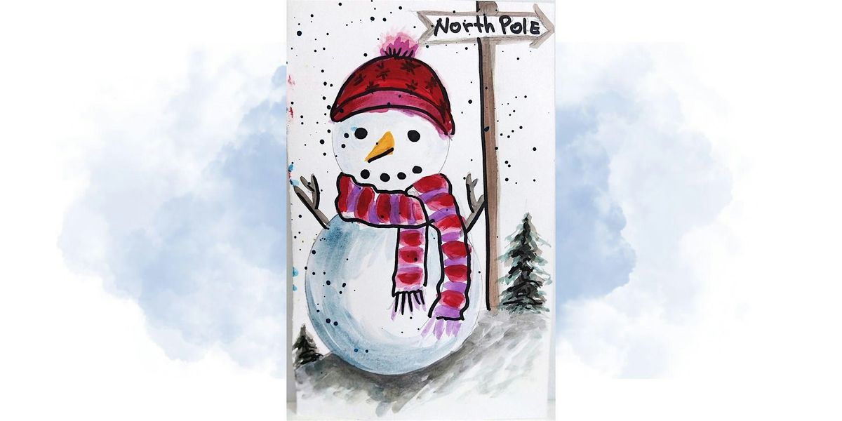 Watercolor  Snowman  Painting Class