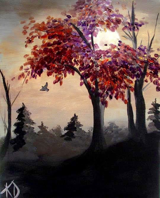 Fall Moonlight \u2013 Mimosas Sunday with refills @ Wine and Canvas \u2013 Grand Rapids