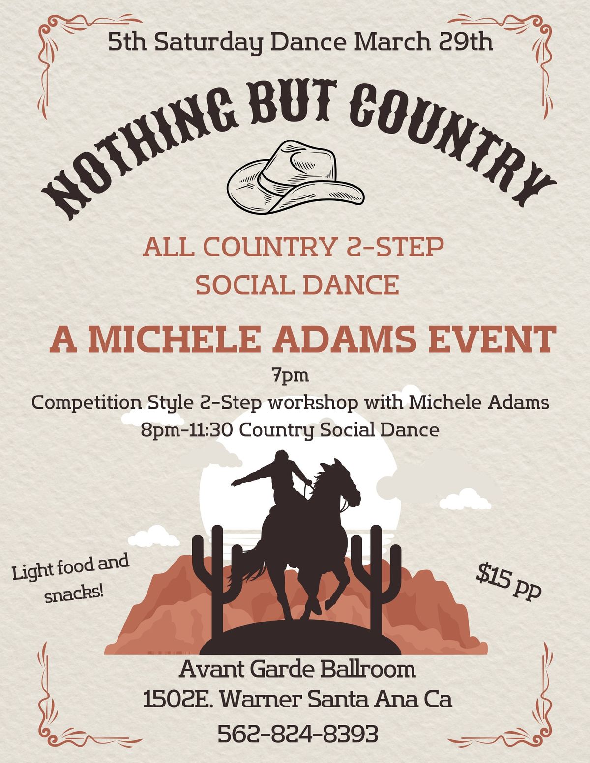 Nothing But Country Social Dance. A Michele Adams Event!