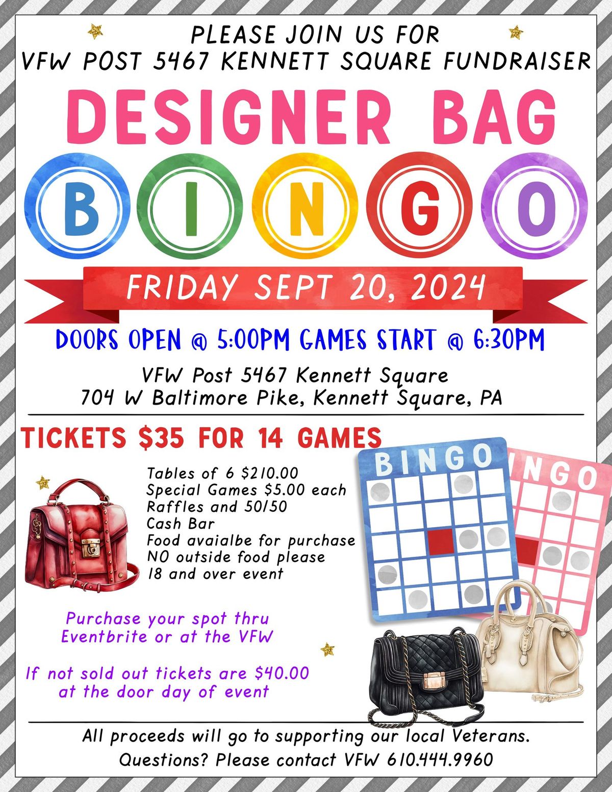 Designer Purse BINGO