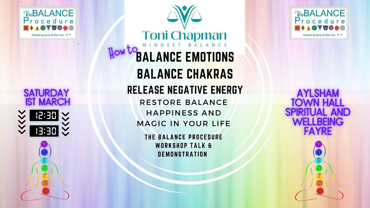 Restore balance, happiness and magic back in your life.The balance procedure workshop talk demo