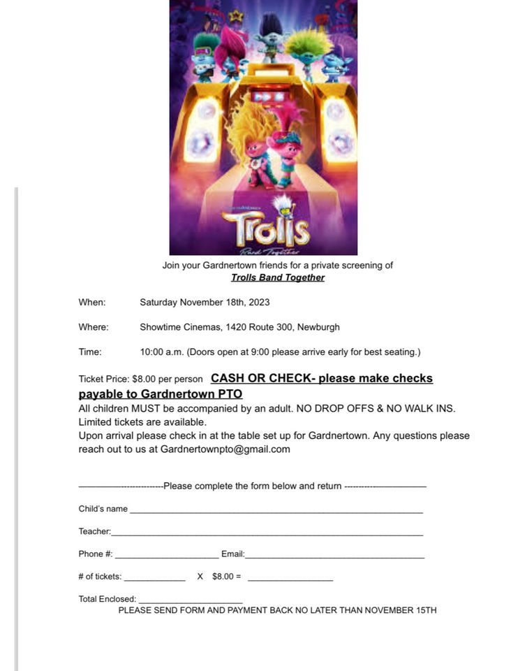 Trolls Band Together Movie Morning, Showtime Cinemas, Newburgh, 18