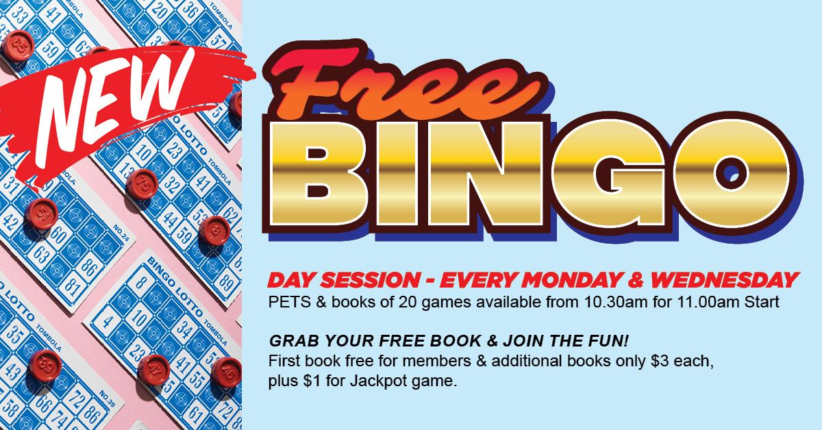 Free Club Bingo at Guildford Leagues - Wednesday Day Session