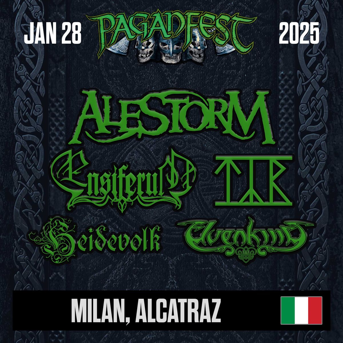 Paganfest MMXXV Milan - Alestorm, Ensiferum, T\u00fdr, Heidevolk, Elvenking