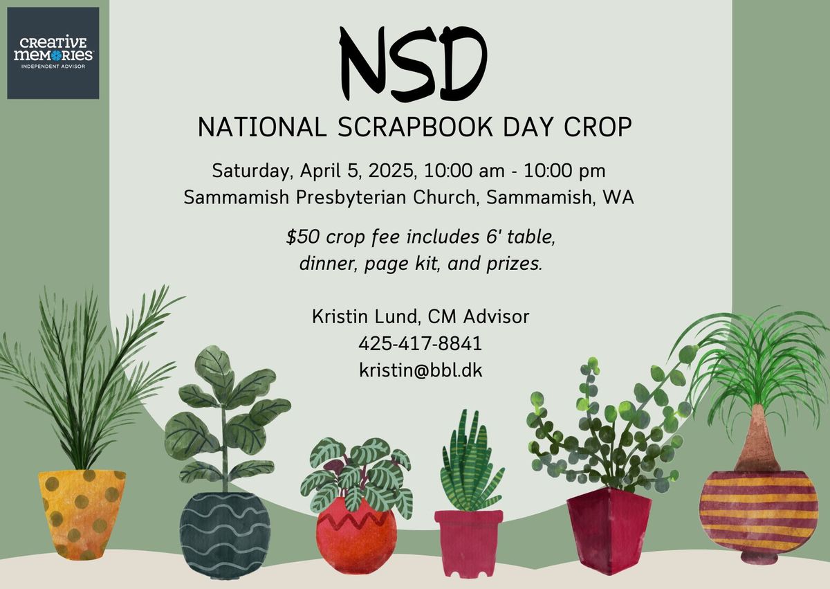 National Scrapbook Day NSD Crop in Sammamish