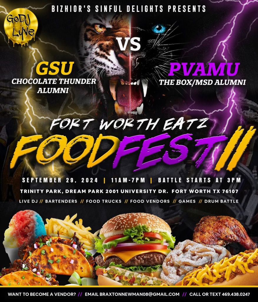 FORT WORTH EATZ FOOD FEST:GSU VS PVAMU ALUMNI DRUM BATTLE