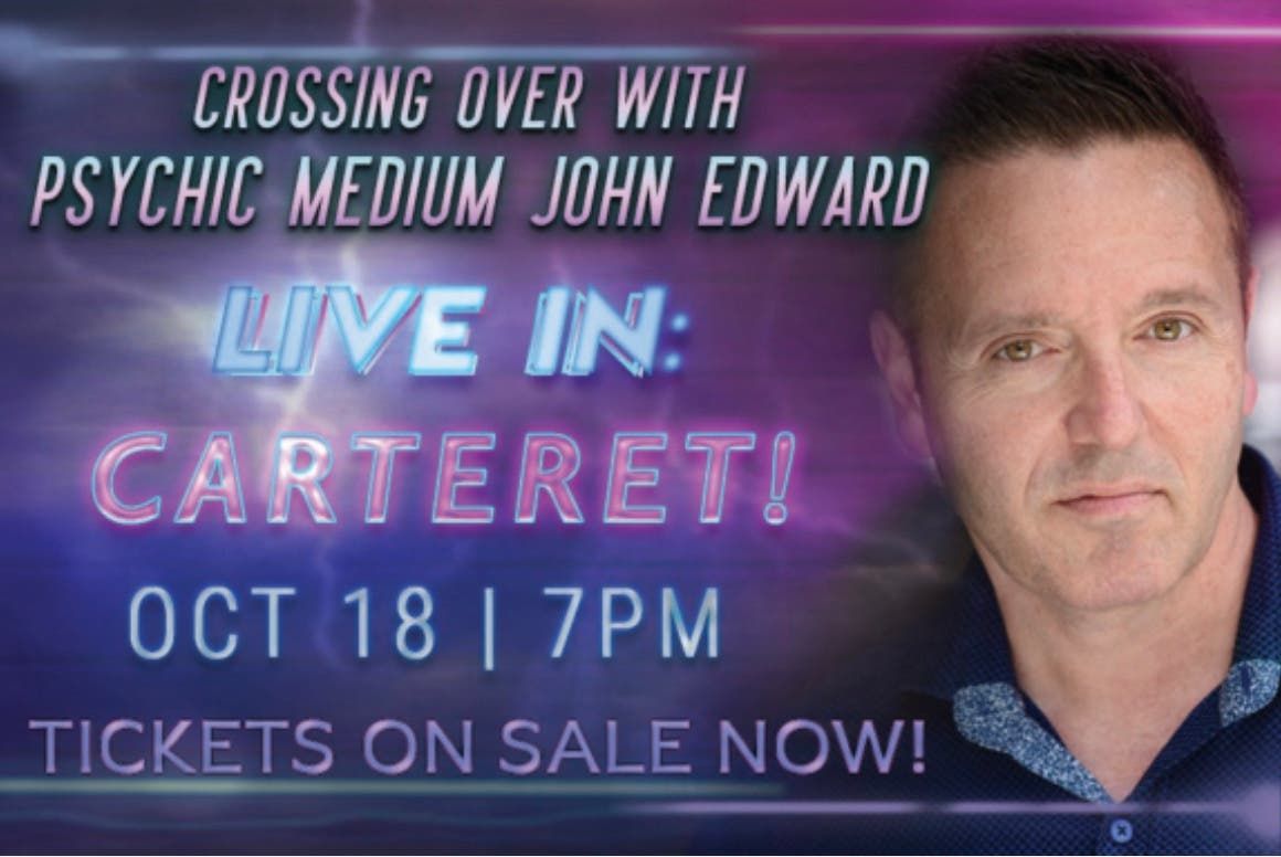 Crossing over with psychic medium John Edward at Carteret Performing Arts and Events Center