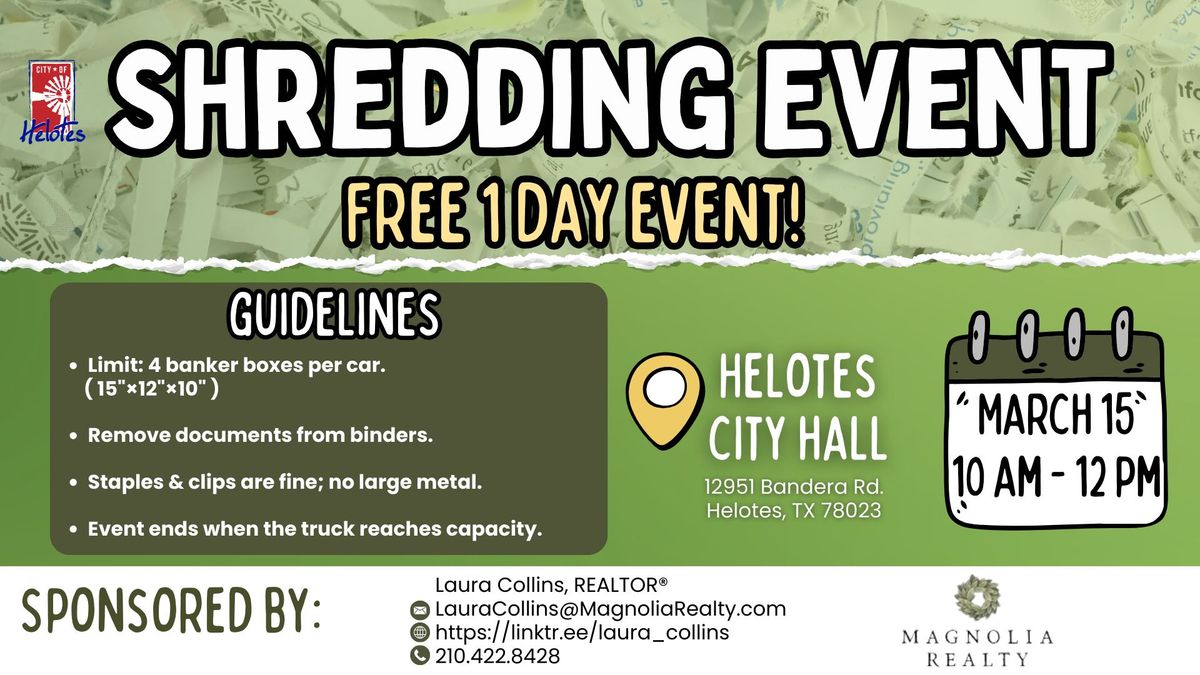 City of Helotes Shredding Event 