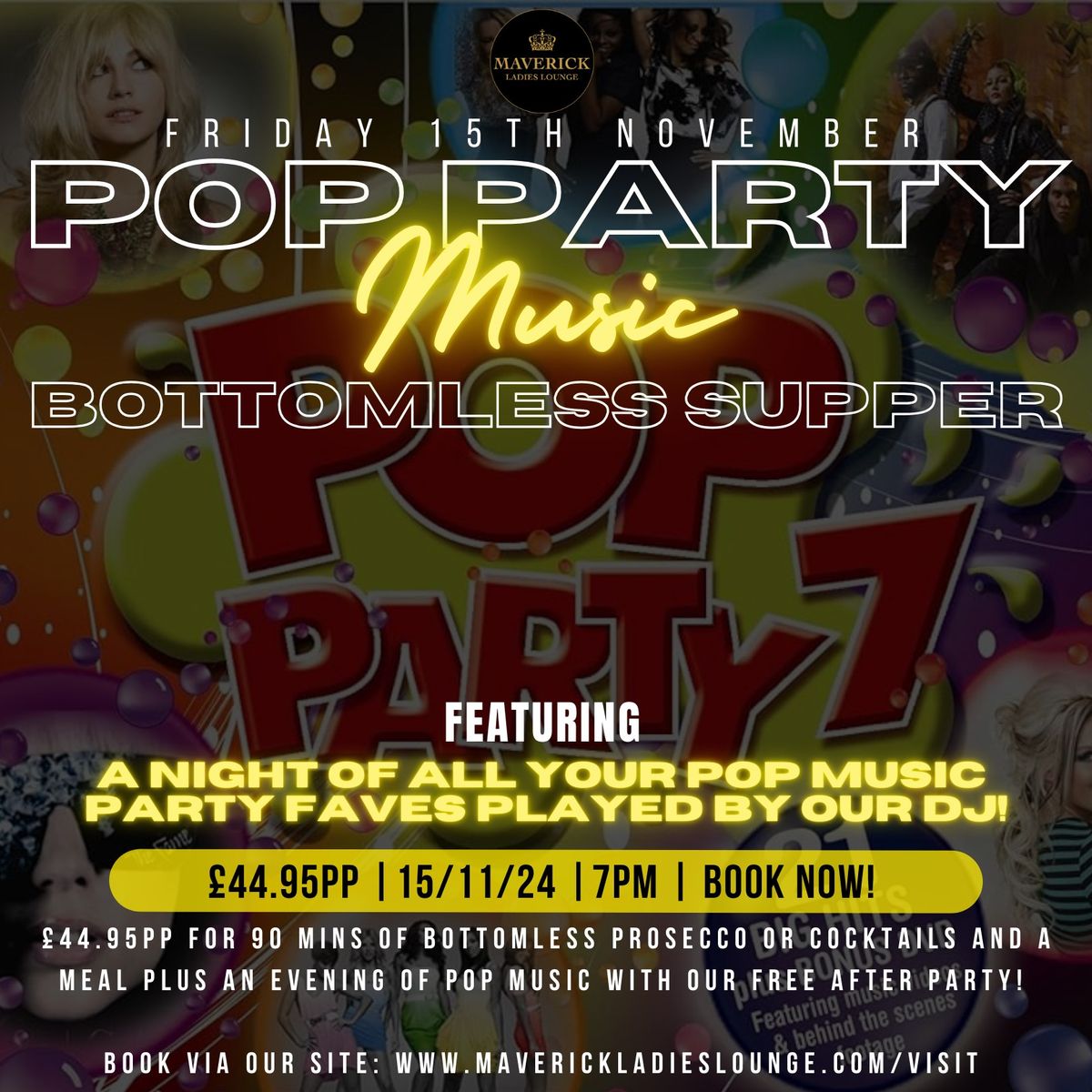 POP PARTY BOTTOMLESS SUPPER!