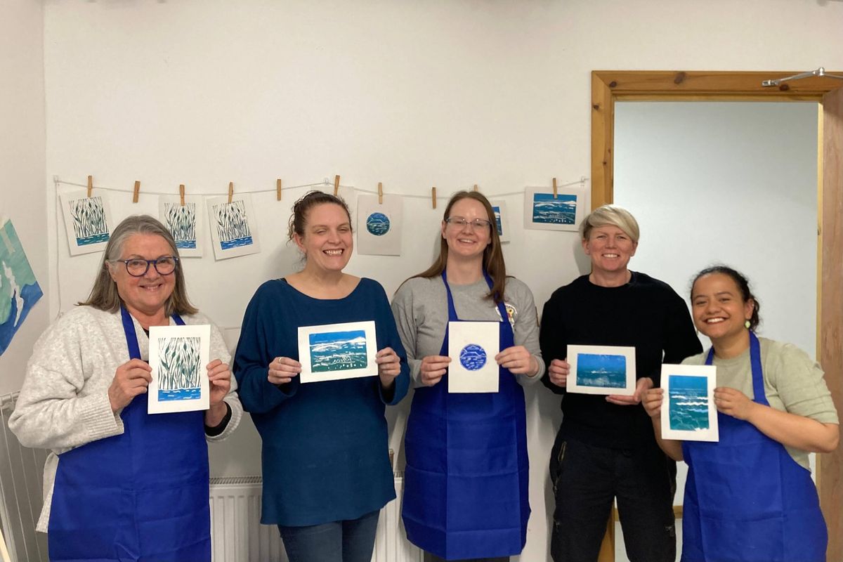 Learn Linocut - December Coastal Print Workshop @ B Box Studios, NE2 1AN