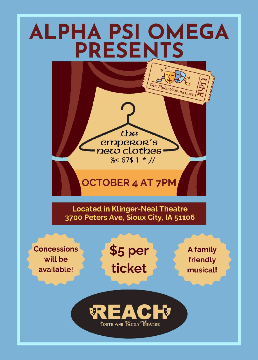 Alpha Psi Omega presents 'The Emperor's New Clothes'