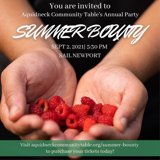 Summer Bounty Annual Party, Sail Newport, 2 September 2021