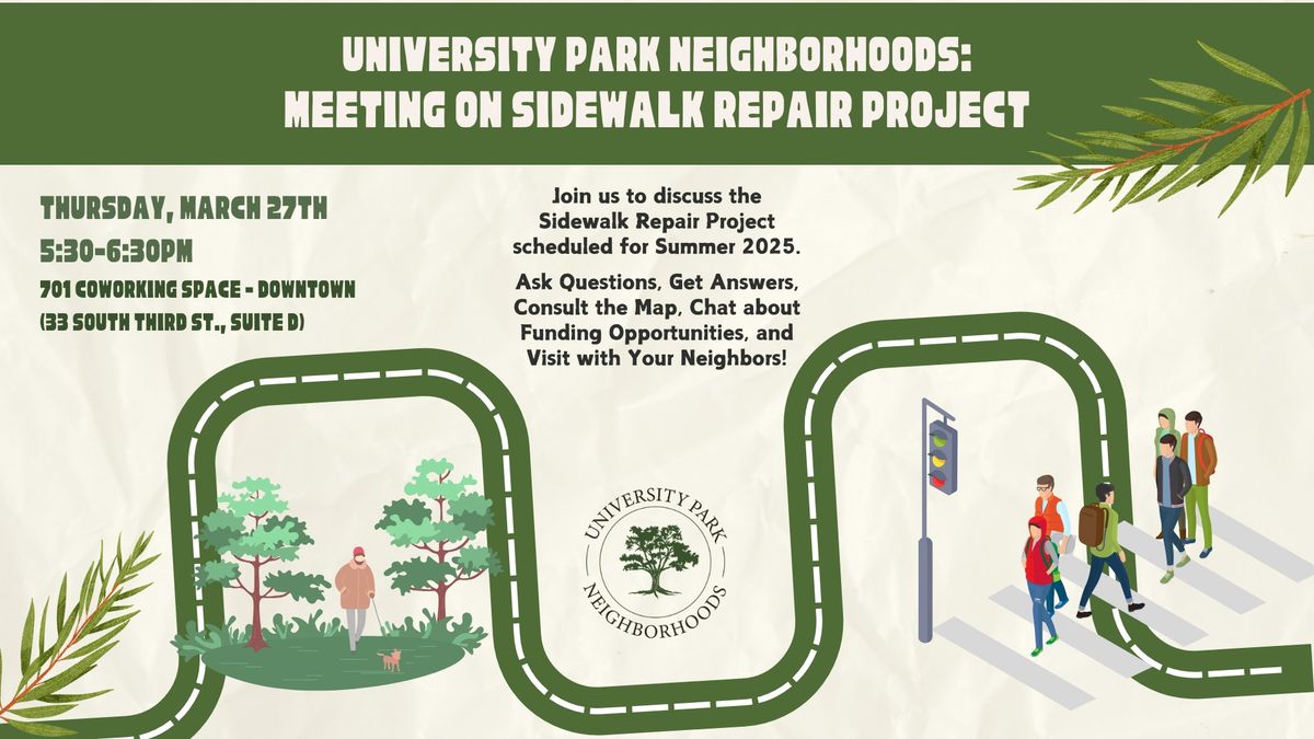 2025 Summer Sidewalk Repair Project: Neighborhood Meeting