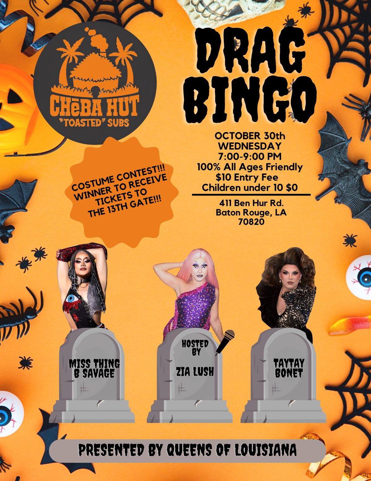 Cheba Hut Halloween Drag Bingo 