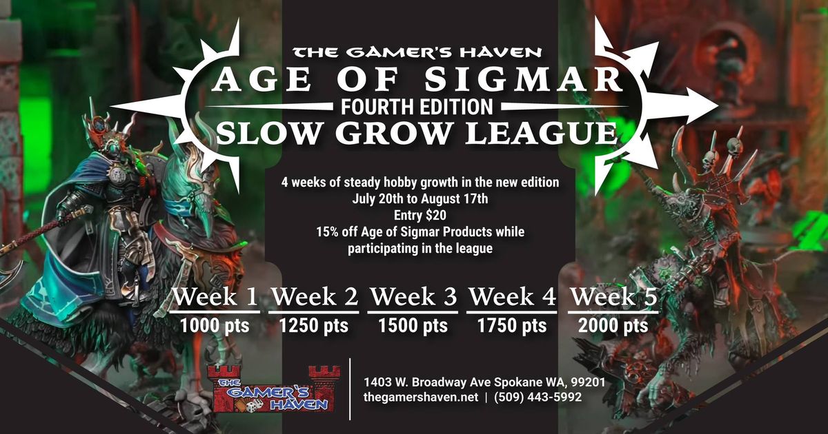 Age of Sigmar Fourth Edition Slow Grow League