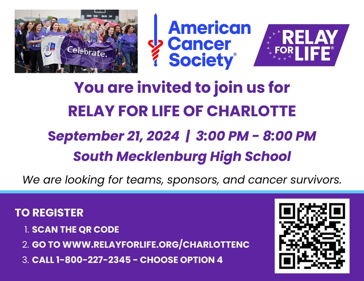 Relay For Life of Charlotte, which benefits the American Cancer Society